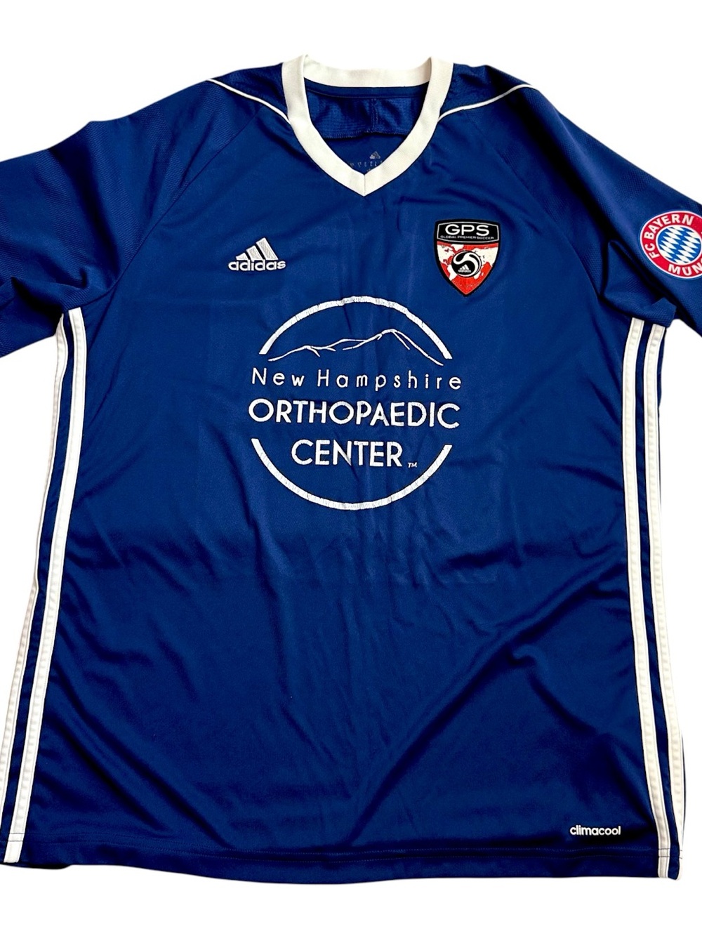 Adidas ClimaCool GPS Soccer Jersey Bayern Munich Patch #8 Blue Adult XL
